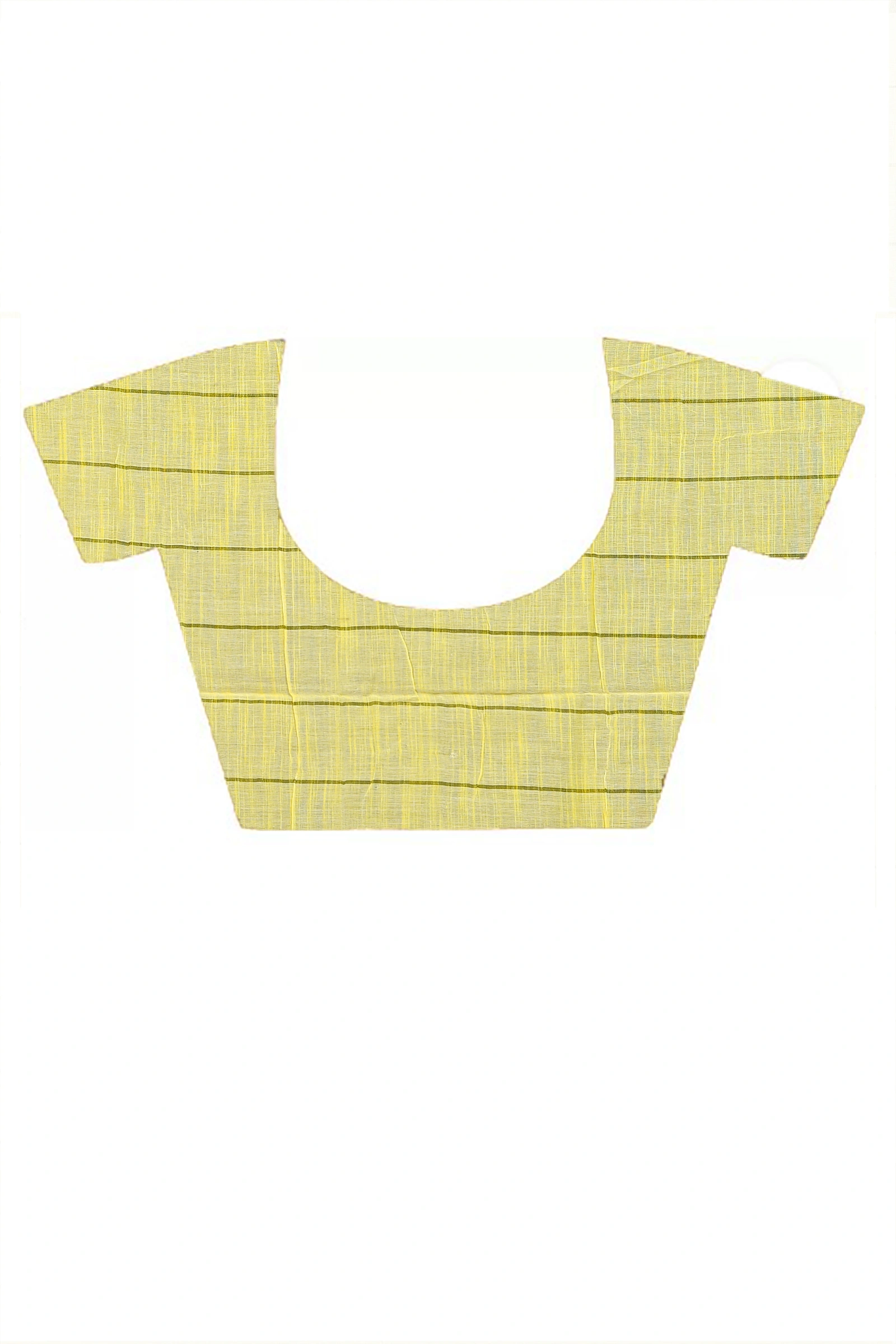 Yellow Cotton Blended Parodhi Hand Loom Saree (482)